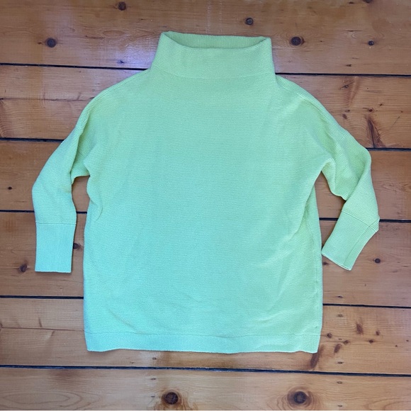 Free People Yellow Textured Oversized Tunic Top Size Medium - Picture 1 of 10